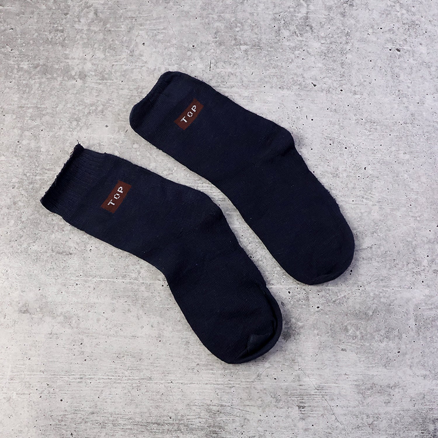 Navy Blue Casual Daily Wear Socks (1 Pair) The Morsignaturekarts