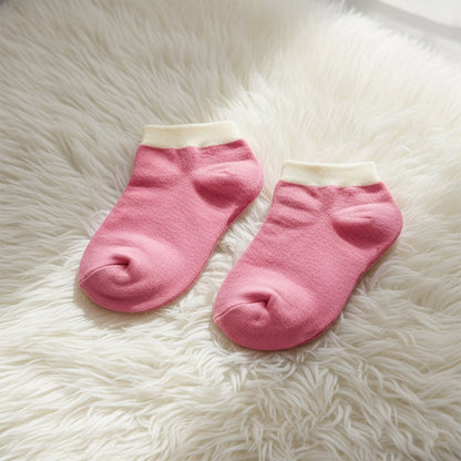 Pink & White Soft Ankle Socks for Kids (1 Pair) The Morsignaturekarts
