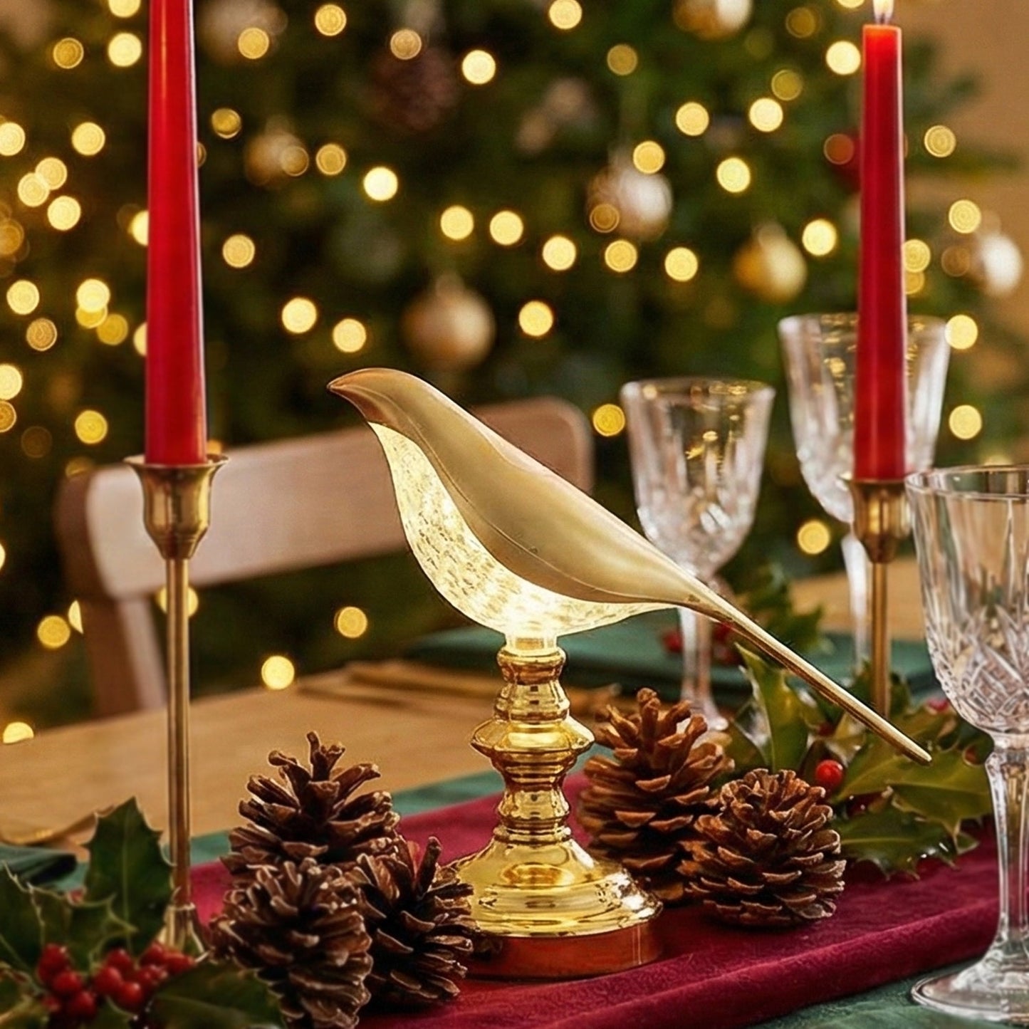 Sparrow led Table Lamp Crystal Decoration Lamp Soft Light & Energy Saving Lamp (1 Pc) signaturekarts