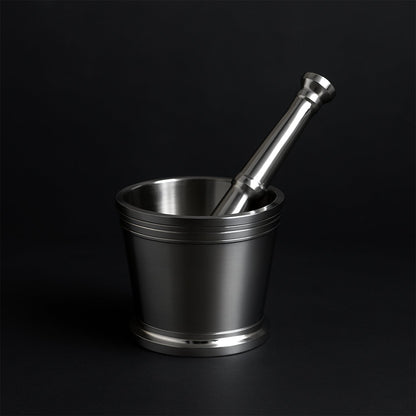 Heavy Duty Stainless Steel Mortar Pestle Set for Kitchen, Khalbatta Set (2 Pc Set) signaturekarts
