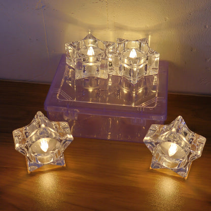 Flameless Star-Shaped LED Candles (4 Pc / Set) signaturekarts