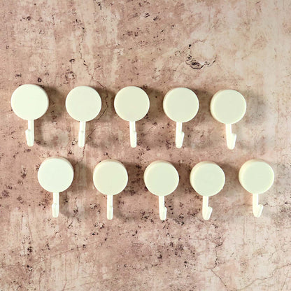 Self Adhesive Round Wall Hooks (10 Pc) signaturekarts