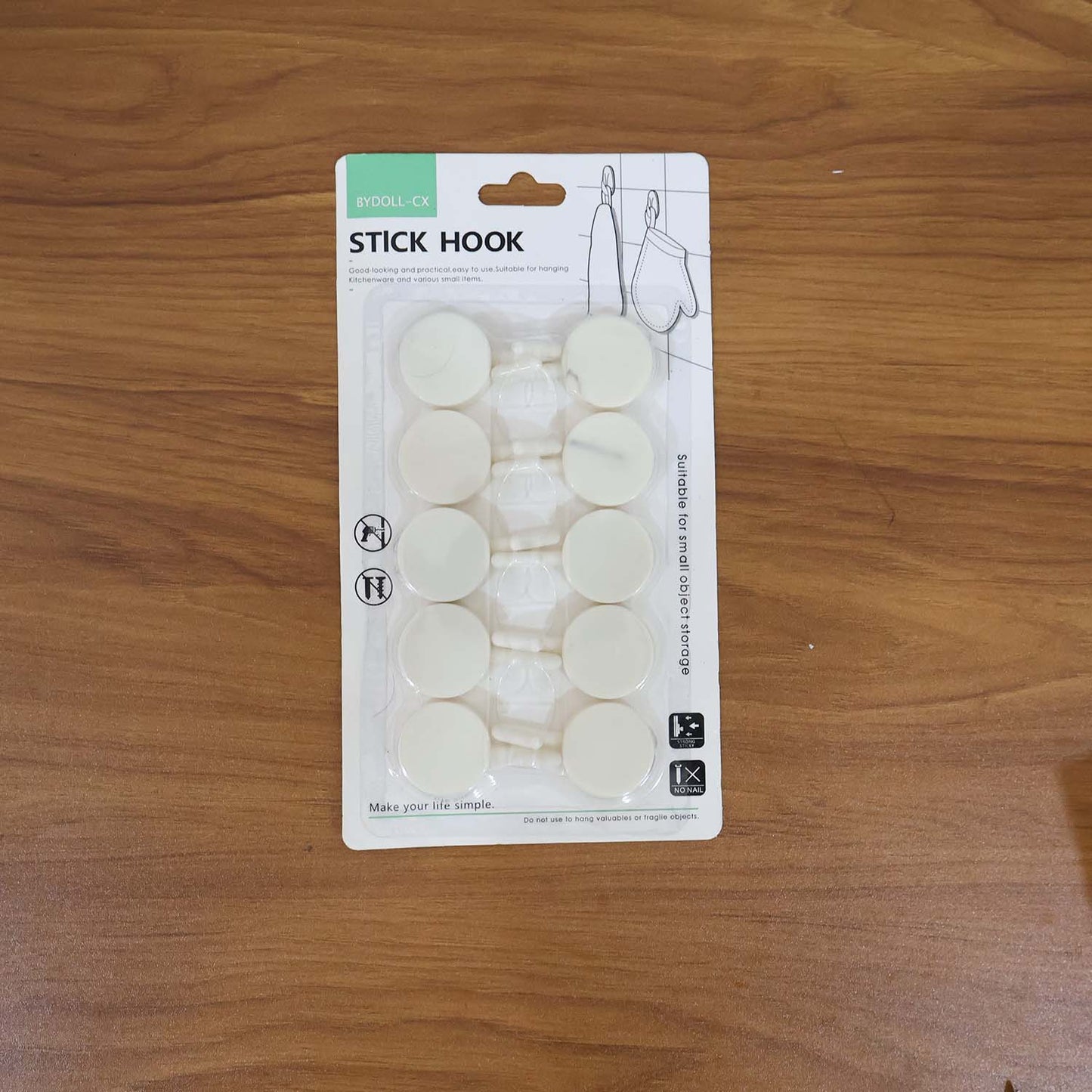 Self Adhesive Round Wall Hooks (10 Pc) signaturekarts