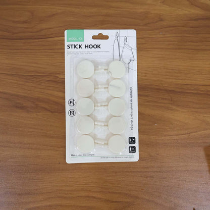 Self Adhesive Round Wall Hooks (10 Pc) signaturekarts