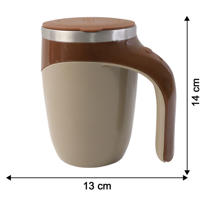 Stirring Coffee Mug | Magnetic Stirring Coffee Cup | Stainless Steel Mug for Milk | Travel Mixing Cup | Self Stirring Coffee Mug, Suitable for Coffee / Milk / Hot Chocolat | Battery Operated ( Battery Not Included) signaturekarts