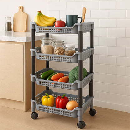 Apex 4-Layer Big Multipurpose Plastic Storage Rack signaturekarts