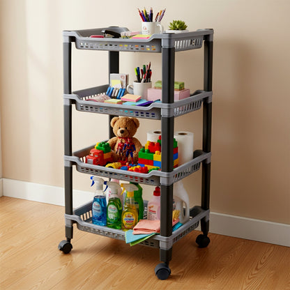 Apex 4-Layer Big Multipurpose Plastic Storage Rack signaturekarts