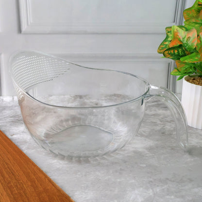 Supermom Multipurpose Transparent Plastic Bowl / Basket with Handle (1 Pc) signaturekarts