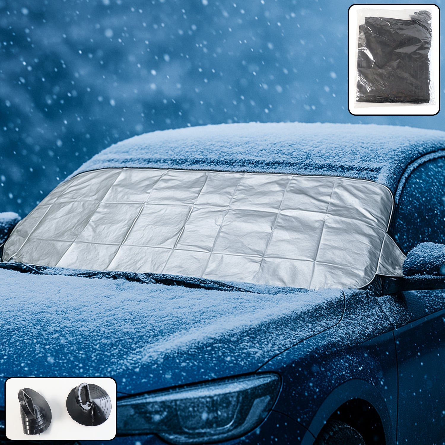 Universal Car Windshield Snow & Sun Protection Cover (145×70 cm) The Morsignaturekarts