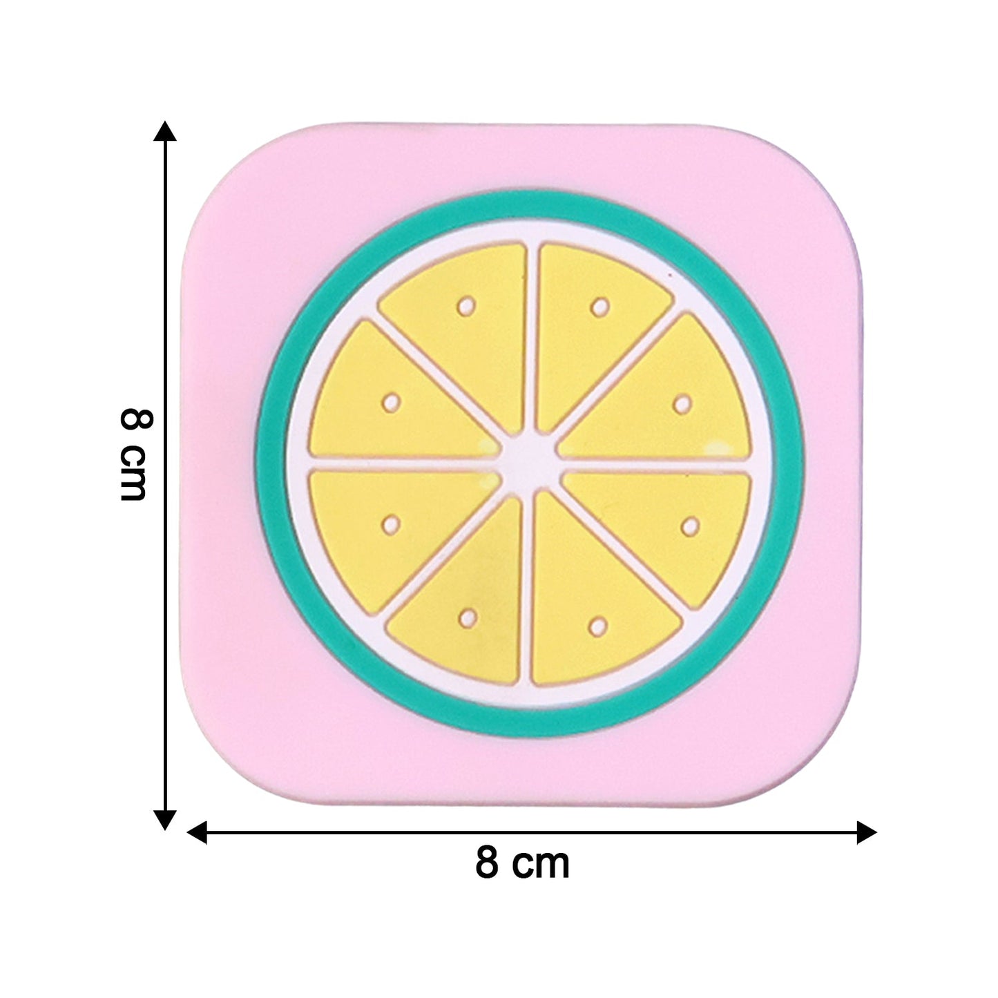 Premium Silicone Drink Coaster (1 Pc, 8×8 cm / Mix Design) signaturekarts