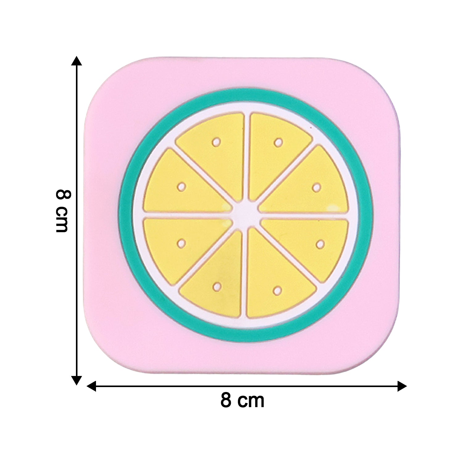Premium Silicone Drink Coaster (1 Pc, 8×8 cm / Mix Design) signaturekarts