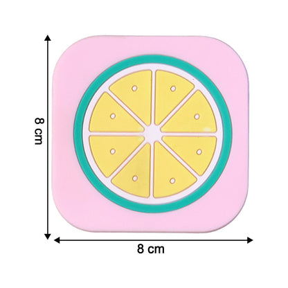 Premium Silicone Drink Coaster (1 Pc, 8×8 cm / Mix Design) signaturekarts