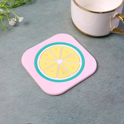 Premium Silicone Drink Coaster (1 Pc, 8×8 cm / Mix Design) signaturekarts