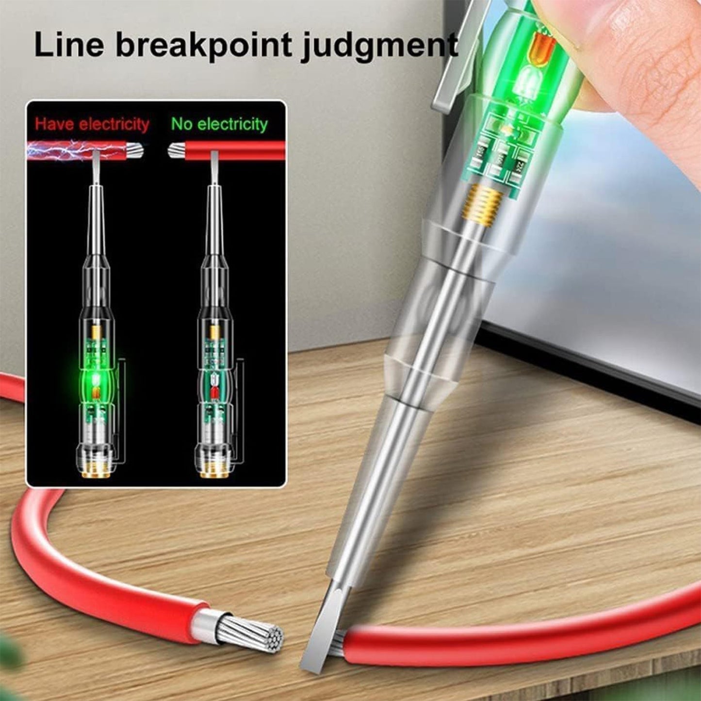 Electrical Detector Slotted Screwdriver With Small Batteries (1 Pc) Signature kart