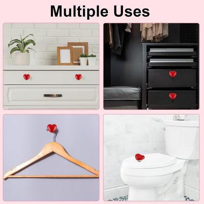 Heart-shaped Knob Pulls Toilet Press Button (4 Pc) The Morsignaturekarts