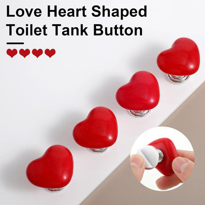 Heart-shaped Knob Pulls Toilet Press Button (4 Pc) The Morsignaturekarts