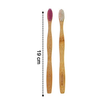 Eco-Friendly Natural Bamboo Toothbrush with Medium Bristles (2 Pc) signaturekarts