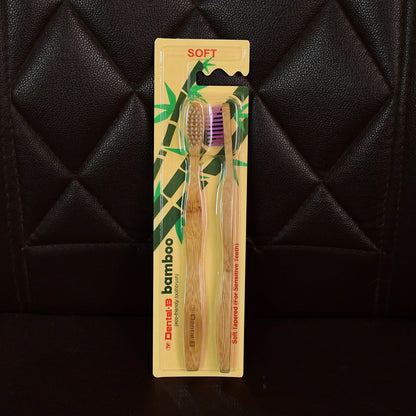 Eco-Friendly Natural Bamboo Toothbrush with Medium Bristles (2 Pc) signaturekarts