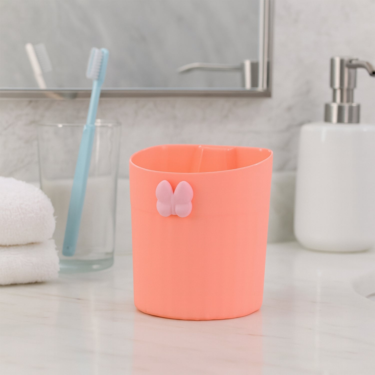 Premium Wall-Mounted Toothbrush Holder with Butterfly Design (2 Pc) signaturekarts
