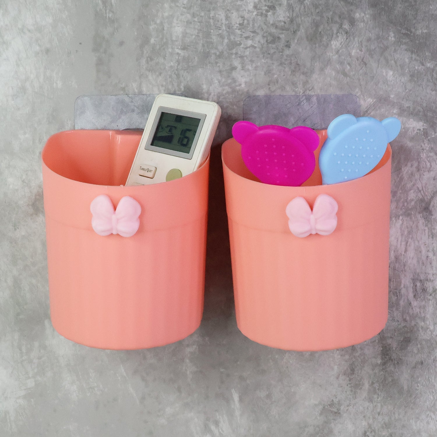 Premium Wall-Mounted Toothbrush Holder with Butterfly Design (2 Pc) signaturekarts
