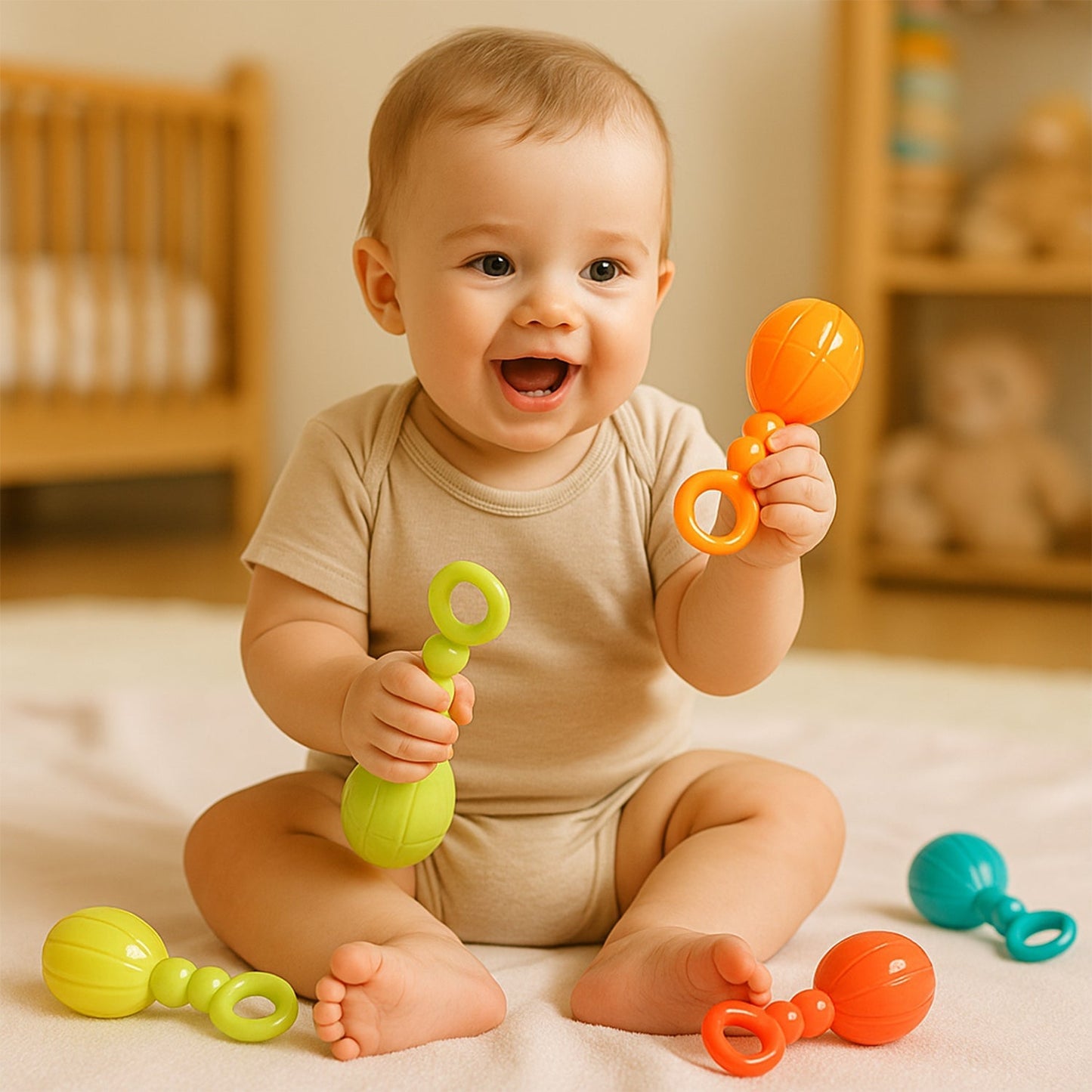 Baby Hand Rattle toy - (6 Pc / Set) signaturekarts