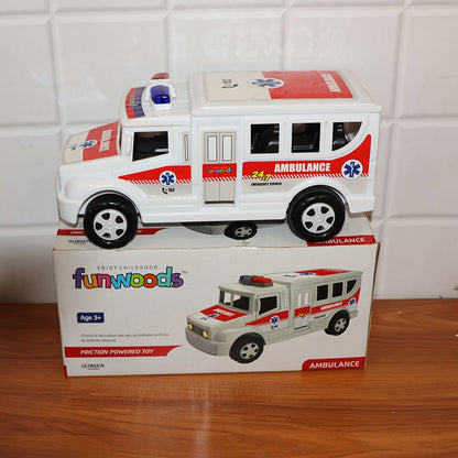 Funwoods Friction Powered Ambulance Toy for Kids (1 Pc) signaturekarts