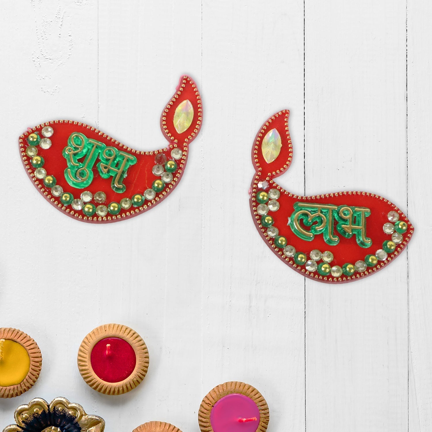 Traditional Decorative Shubh Labh Door Hanging (6 Pc / 1 Set) signaturekarts