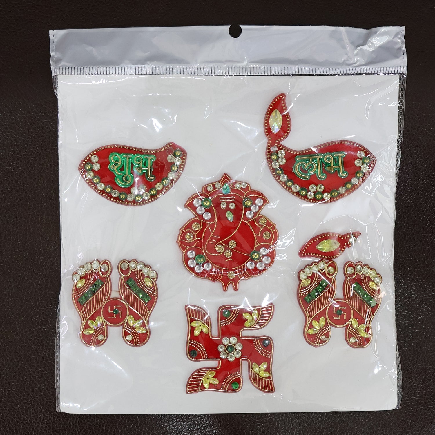Traditional Decorative Shubh Labh Door Hanging (6 Pc / 1 Set) signaturekarts
