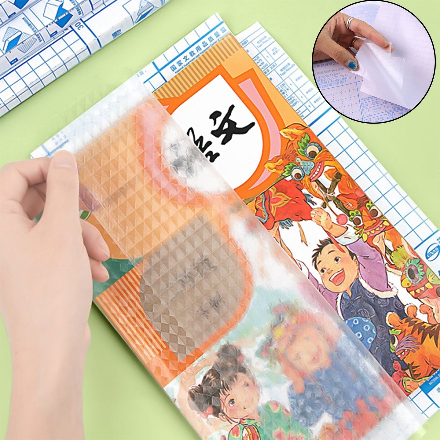 Premium Transparent Adhesive Book Cover Sheets (Mix Size / 30 Pc) signaturekarts