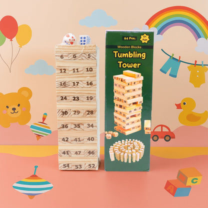 Tumbling Tower Wooden Blocks Game - (Set) signaturekarts