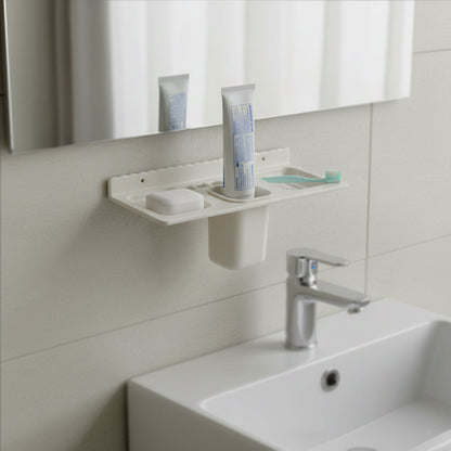 4 in 1 Wall-Mounted Bathroom Organizer - (1 Pc) signaturekarts