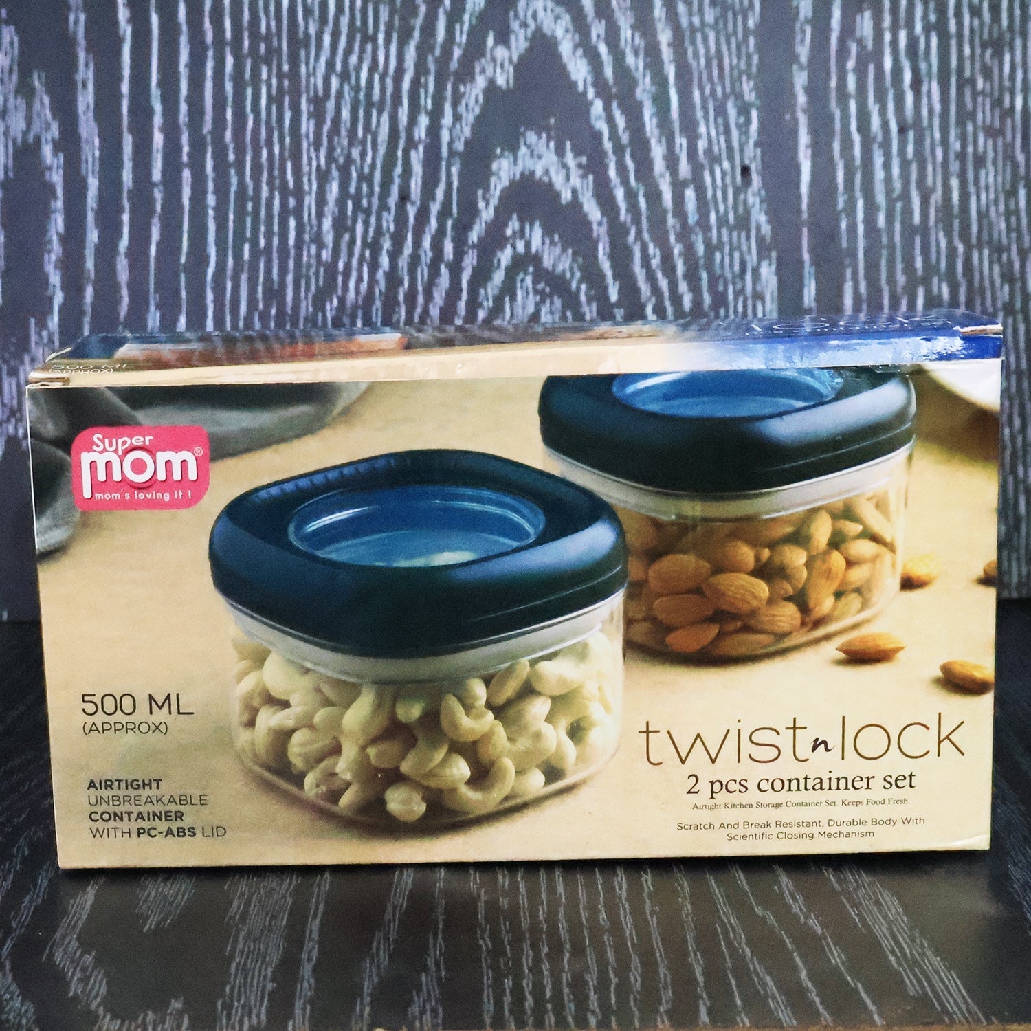 Supermom Plastic Twist & Lock Storage Container Set (500ML / 2 Pc ) signaturekarts