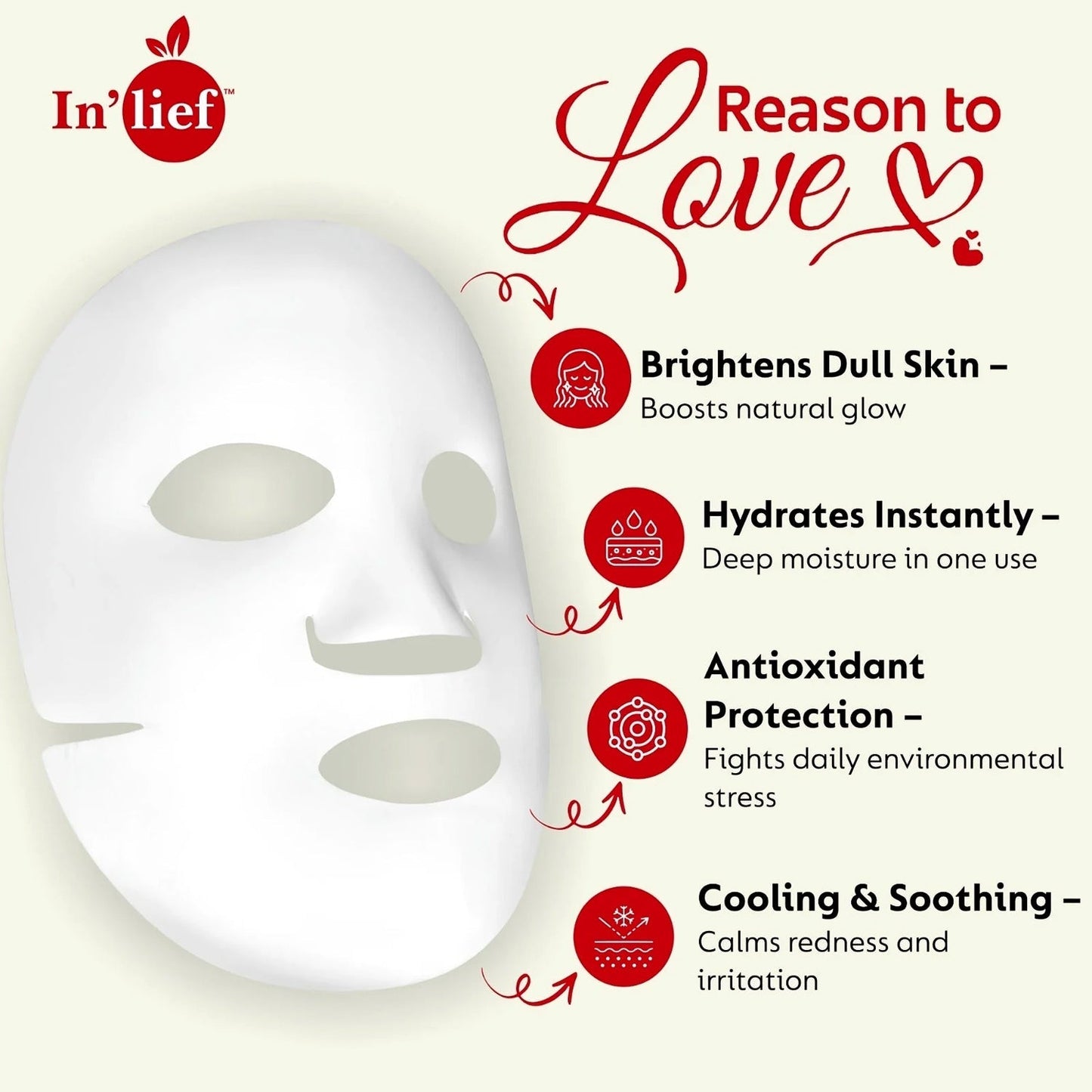 In’lief Vitamin C 0.5% Hydrating & Brightening Facial Sheet Mask (1 Pc) signaturekarts