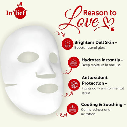 In’lief Vitamin C 0.5% Hydrating & Brightening Facial Sheet Mask (1 Pc) signaturekarts