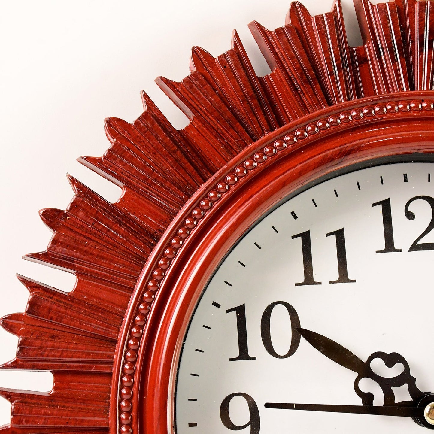 Wooden Look Round Wall Clock – Battery Operated Easy-to-Read Design for Home/Office Your Brand