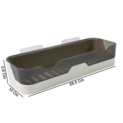 Wall Mounted Self Adhesive Plastic Storage Shelf (1 Pc) The Morsignaturekarts