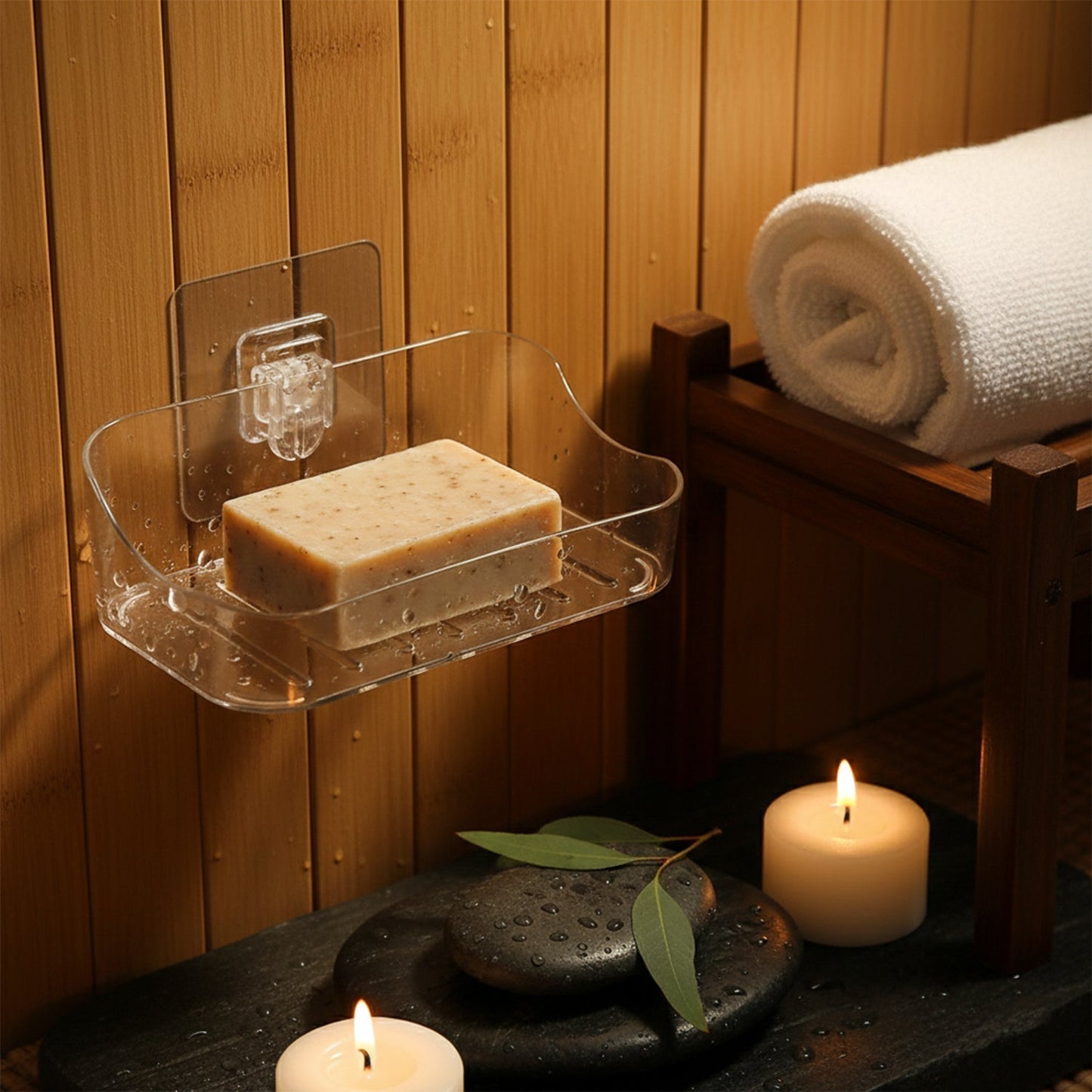 Wall-Mounted Transparent Soap Dish Holder Set The Morsignaturekarts