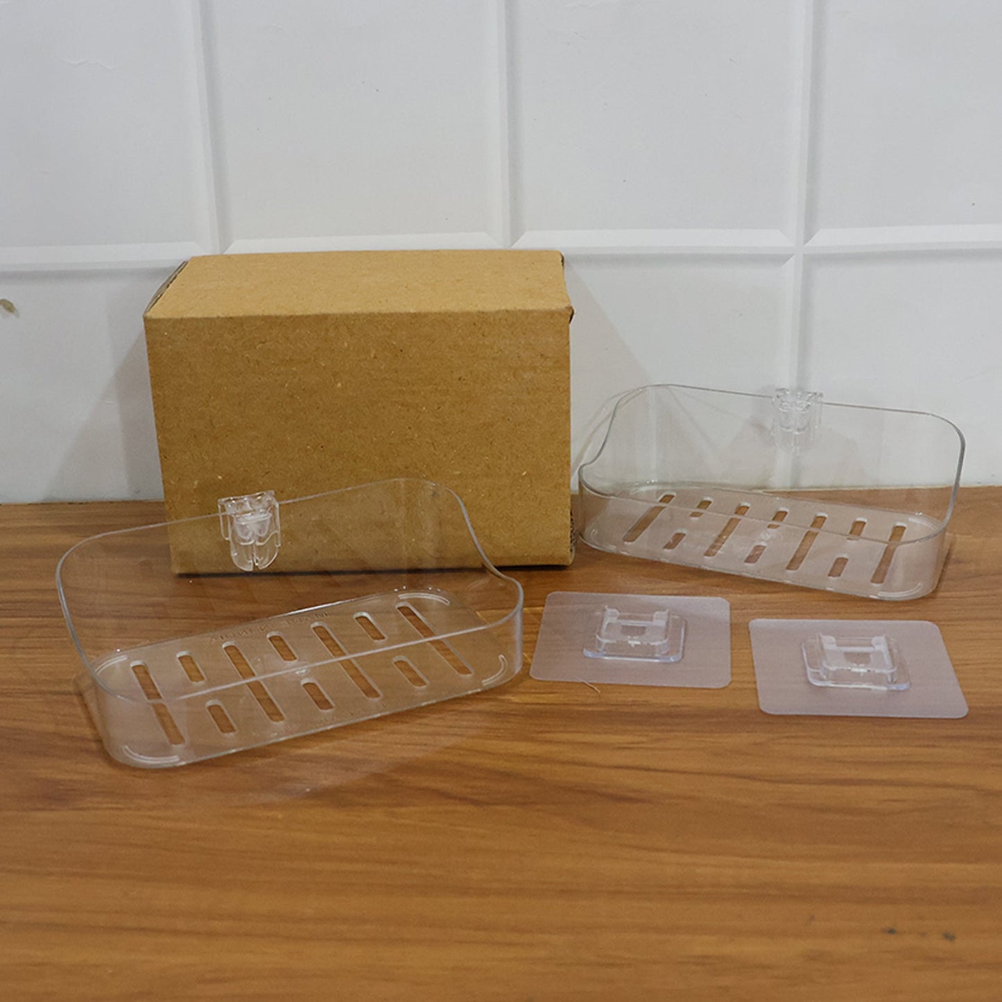 Wall-Mounted Transparent Soap Dish Holder Set The Morsignaturekarts