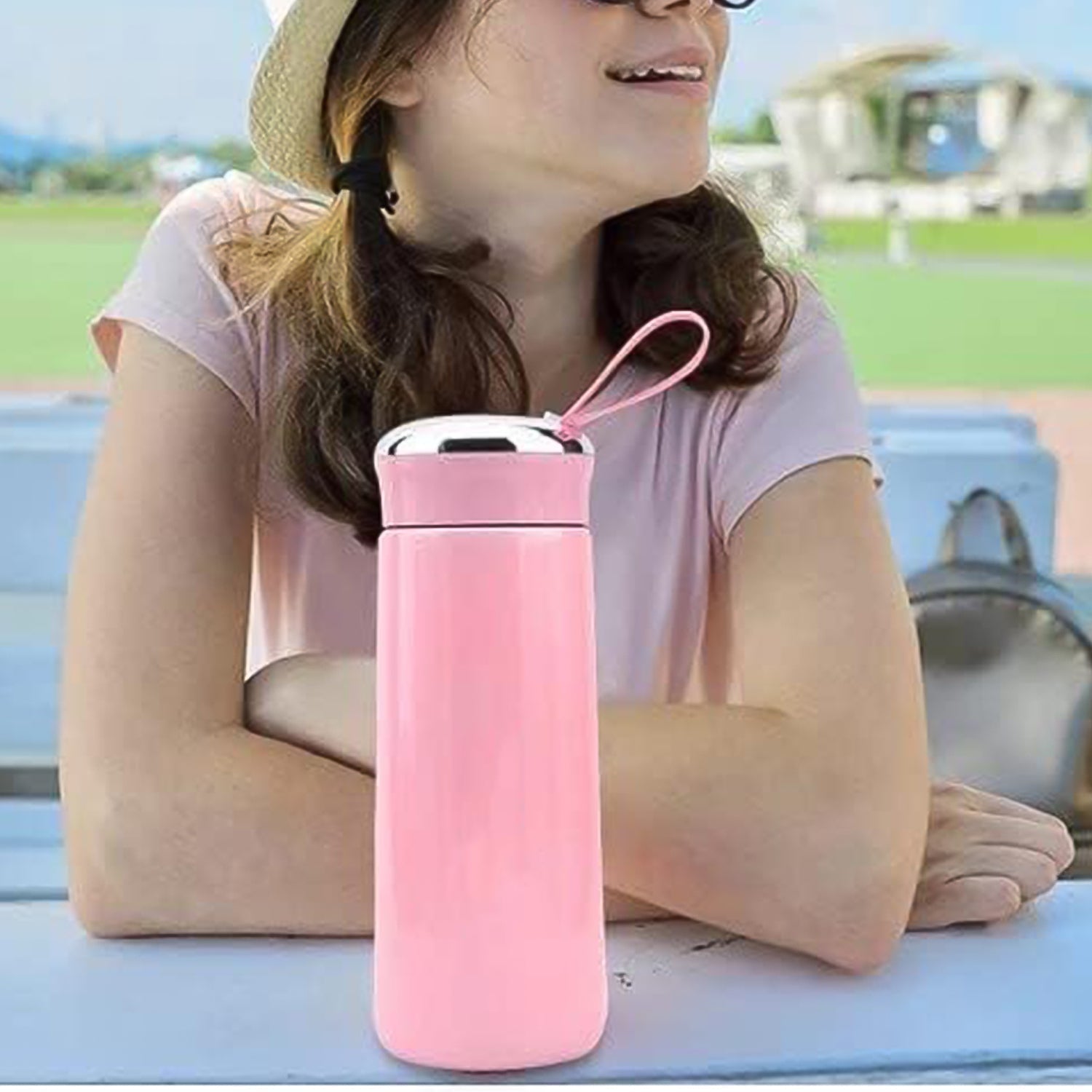 Water Bottle 400 ML Leak Proof Glass Bottle for Daily Water Intake  1 Pc signaturekarts