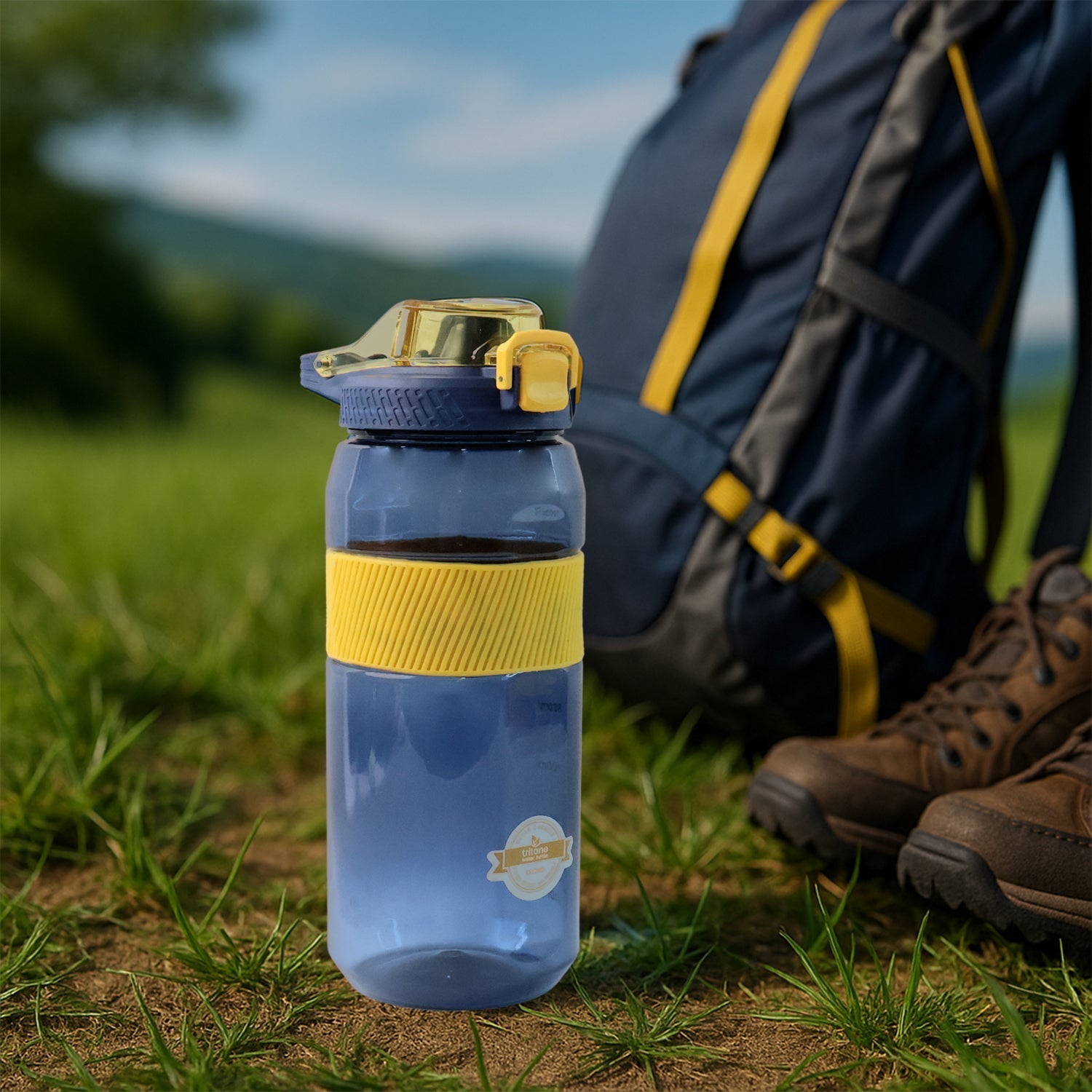 Sports Water Bottle with Flip Lock Lid 1400ml - (1 Pc) signaturekarts