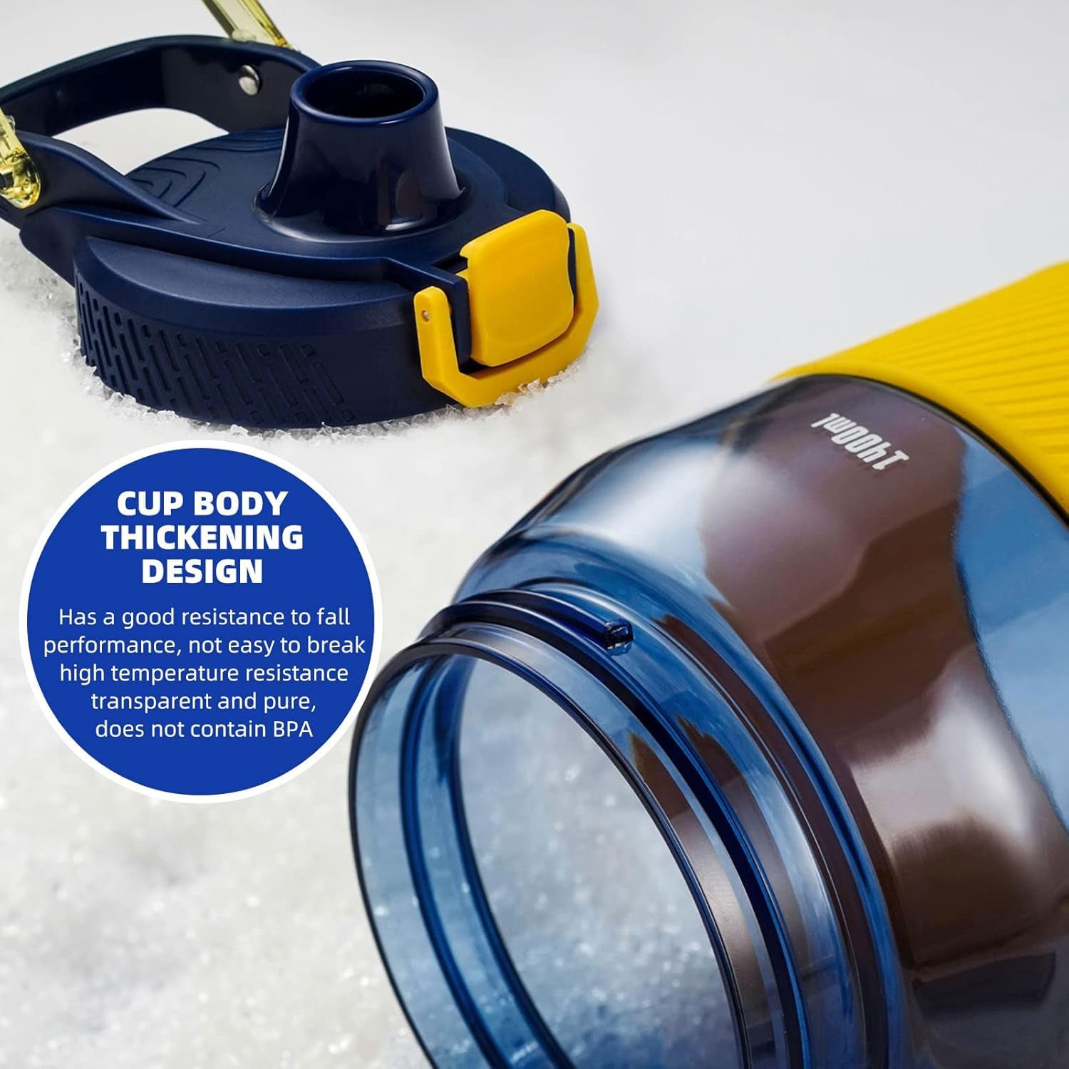 Sports Water Bottle with Flip Lock Lid 1400ml - (1 Pc) signaturekarts