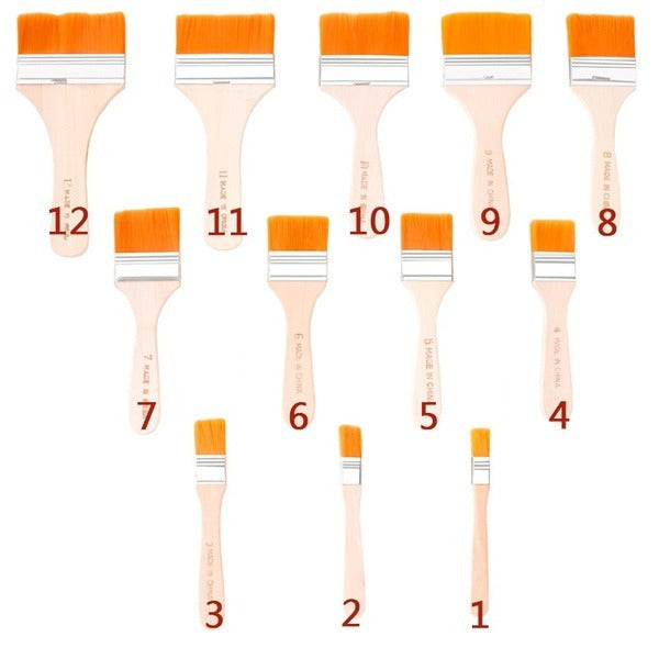 Artistic Flat Painting Brush - Set of 12 signaturekarts