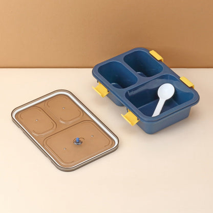 Plastic Lunch Box for Kids, Lunch Box (3 Compartment Lunch Box) signaturekarts