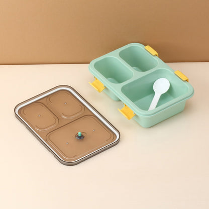 Plastic Lunch Box for Kids, Lunch Box (3 Compartment Lunch Box) signaturekarts
