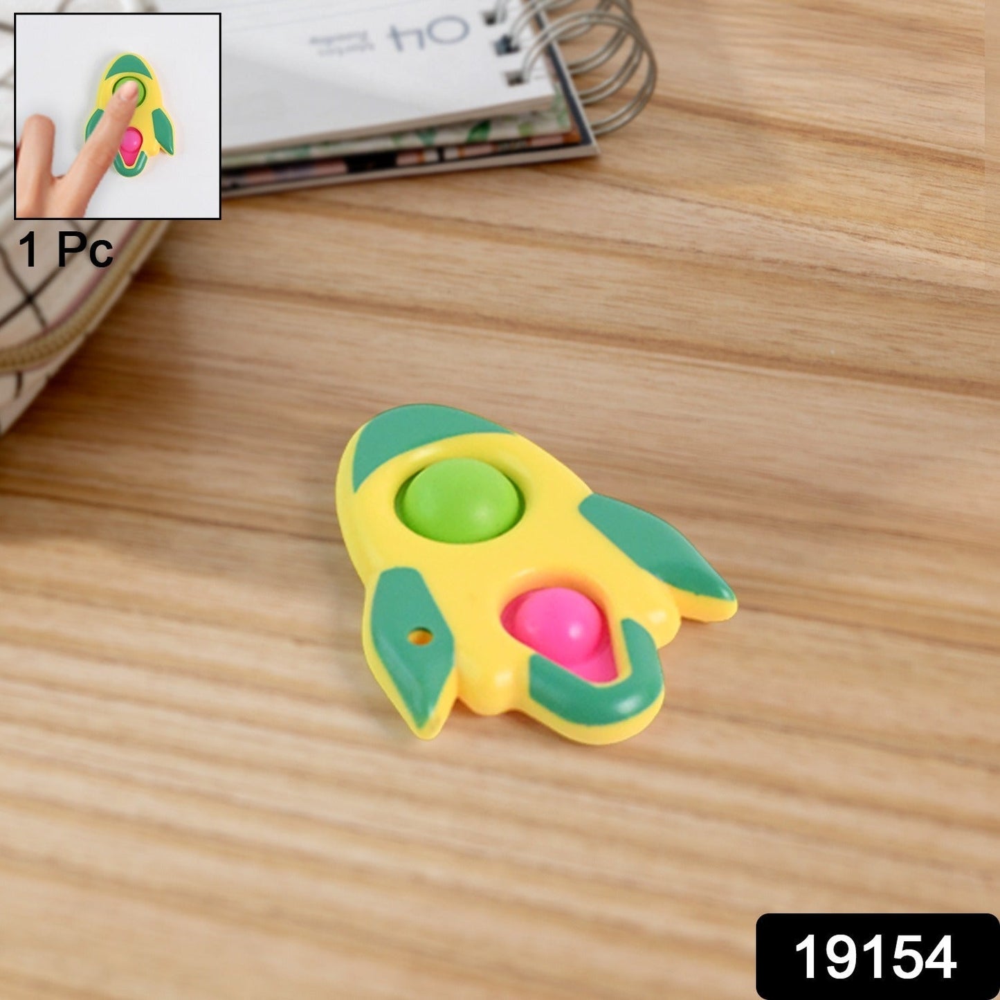 Rocket Shaped Dimple Keychain Toy (1 Pc) Signature kart