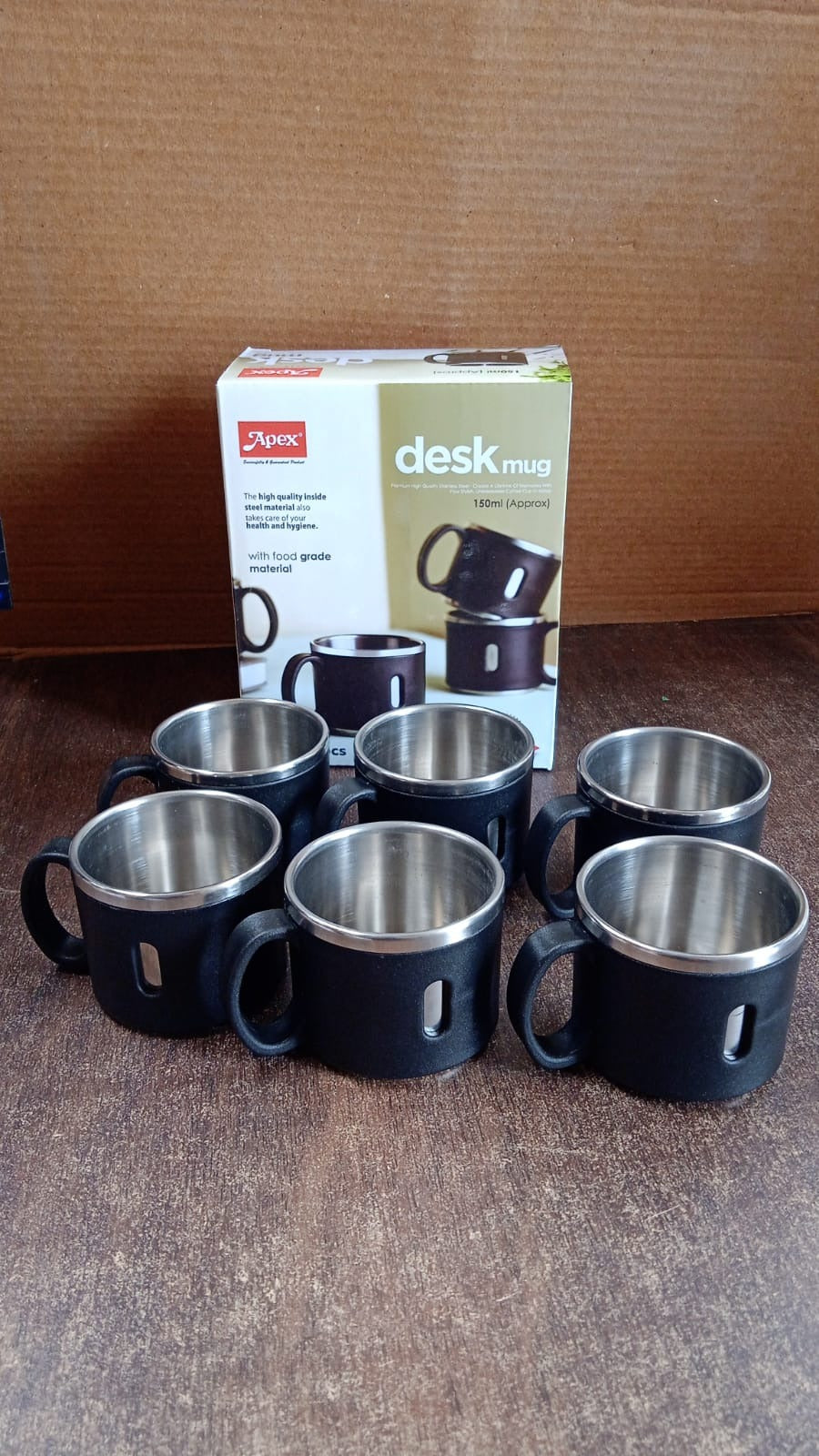Apex Stainless Steel Desk Mug (6 Pc) Signature Kart
