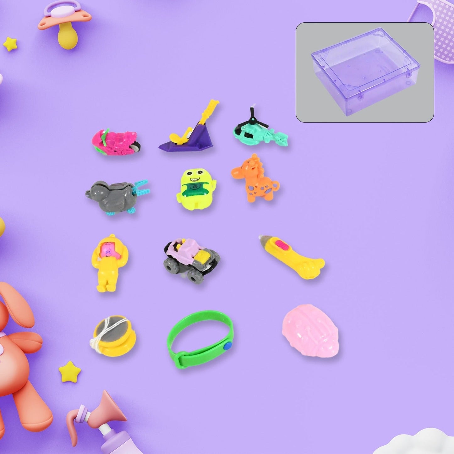 12 in 1 toy for kids, 10 different and small toys for kids to play with curiosity signaturekarts