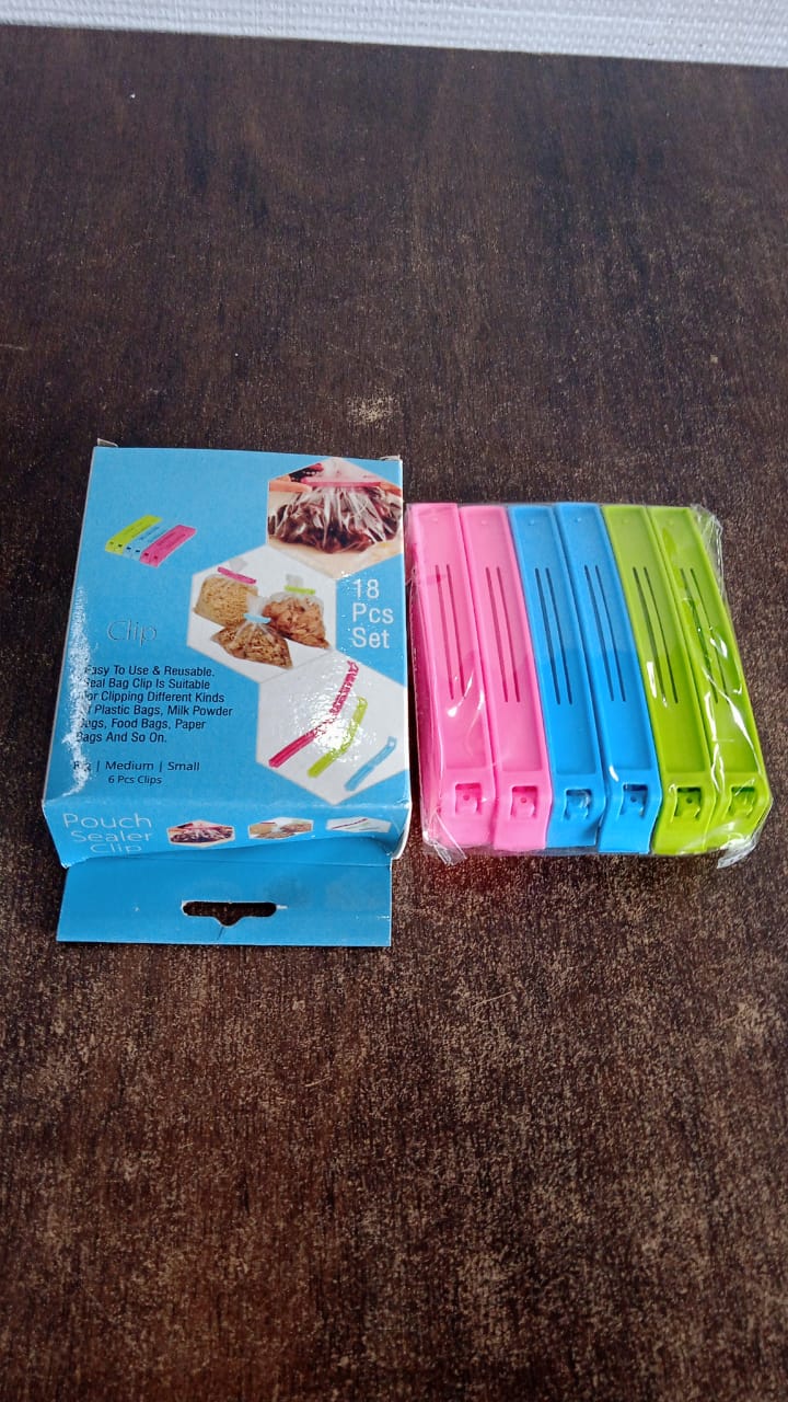 Multipurpose Plastic Pouch Sealer Clips (18 Pc) Signature Kart