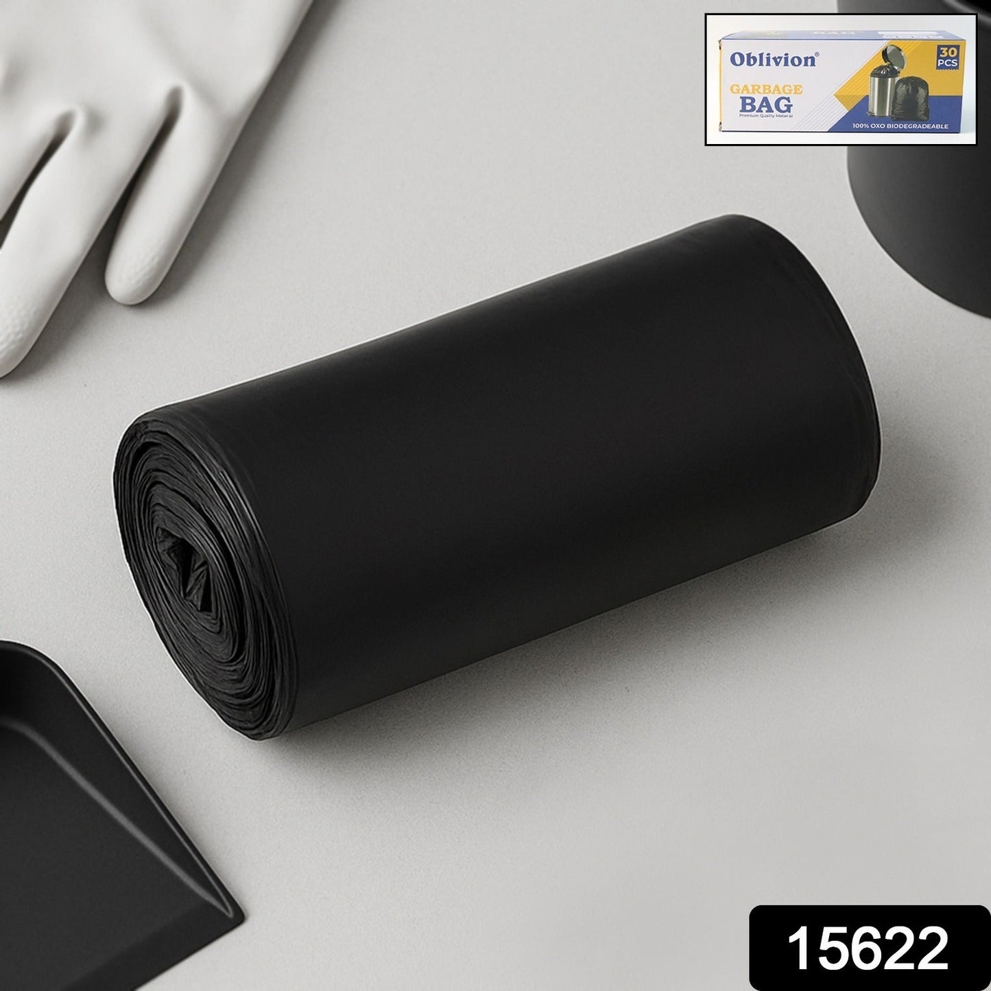 Garbage Bags Medium Size Black Colour (1 Pc / 24 x 32) signaturekarts