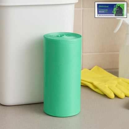 Bio-degradable Eco Friendly Garbage / Trash Bags Rolls (19" x 21") (Green) signaturekarts